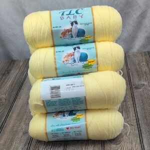 TLC Red Heart Baby Yarn in Light Yellow 10 Total 5225 Light Yellow